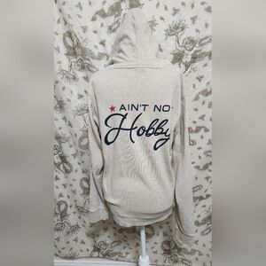 Ain't No Hobby Beige Barstool Sports Unisex Golf Hoodie L